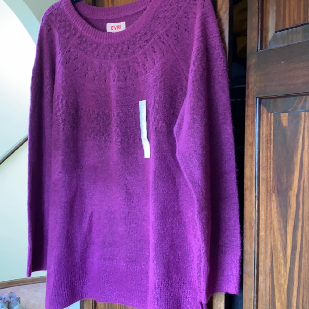 Evie 0X rich purple knit sweater